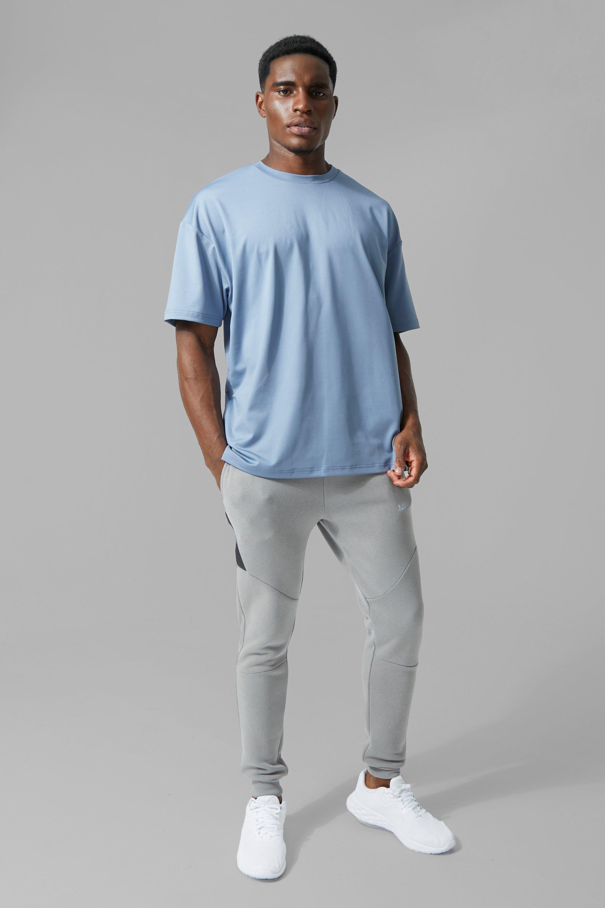 Blue best sale grey sweatpants